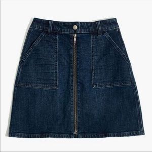Madewell Zip-up Denim Utility Skirt Size 27 ✨